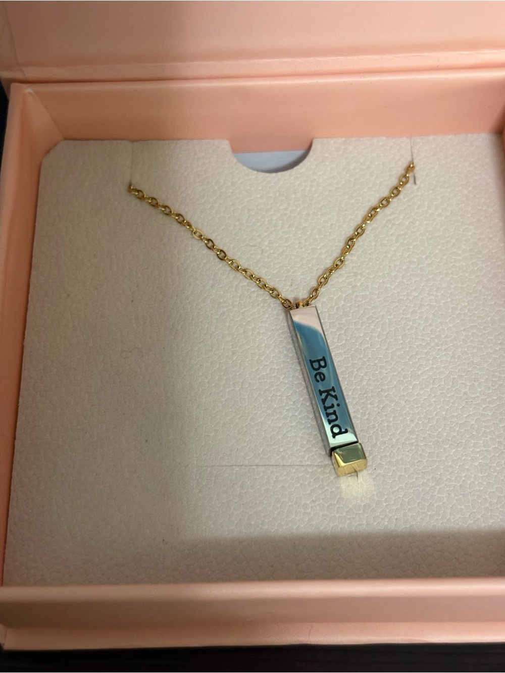 Olivia Jewelry Be Kind (of a badass) gold tone necklace. New in box.